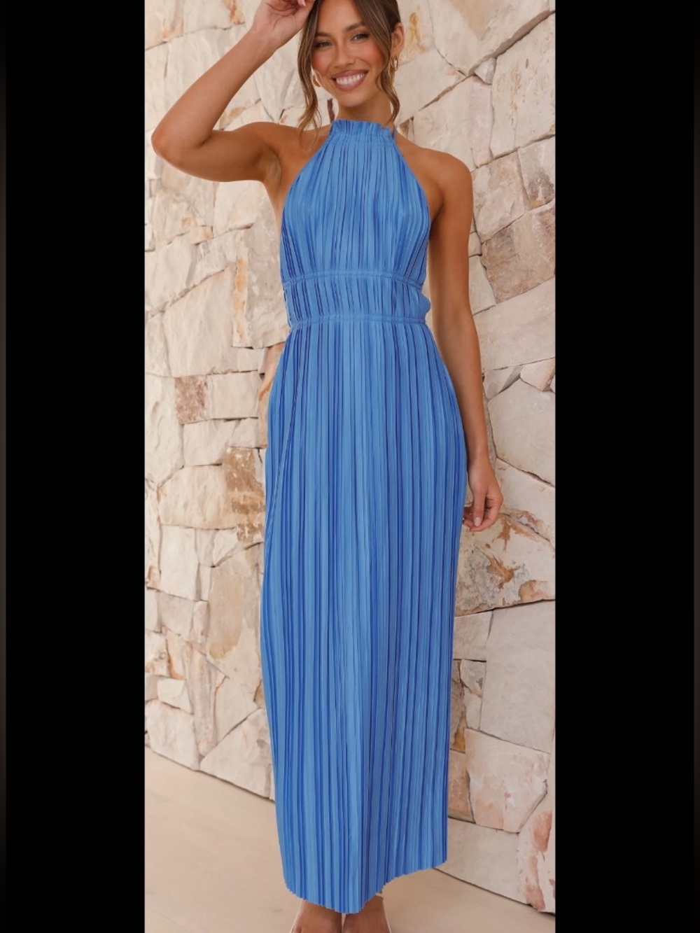 NWT: Billy J light blue maxi dress